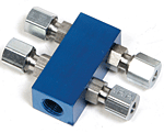 Blue Distribution block for Direct Port kits